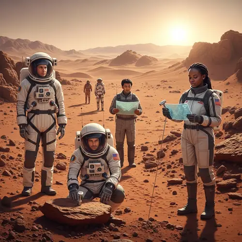 Humans Exploring Mars: Diverse Descent on Red Planet