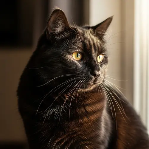 Adorable Fuzzy Feline in a Still Life Photo