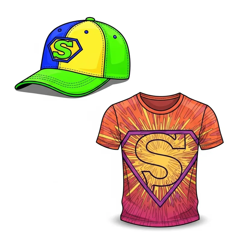Happy Super Hat & T-Shirt Concept Art | Cheerful Vibrant Design Happy Super Hat & T-Shirt Concept Art | Cheerful Vibrant Design