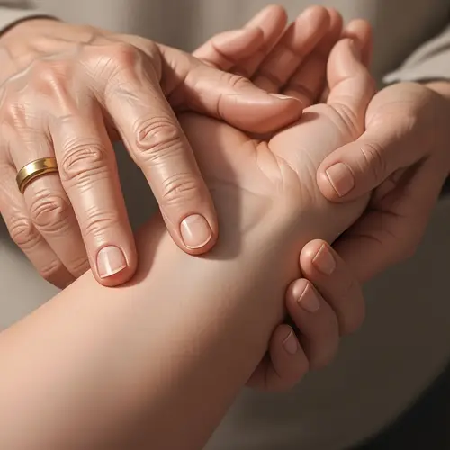 Gentle Touch on Skin Illustration