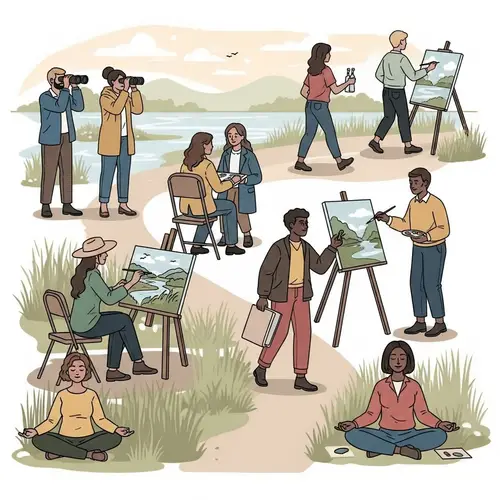 Tranquil Wetland Ecosystem: Enhancing Wellbeing Through Nature Activities