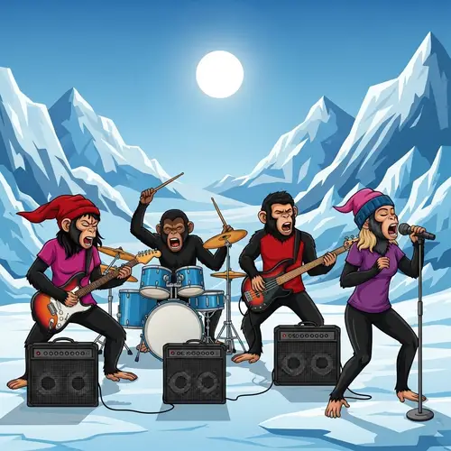 Musical Monkeys of the Arctic: Concert Under Moonlit Sky