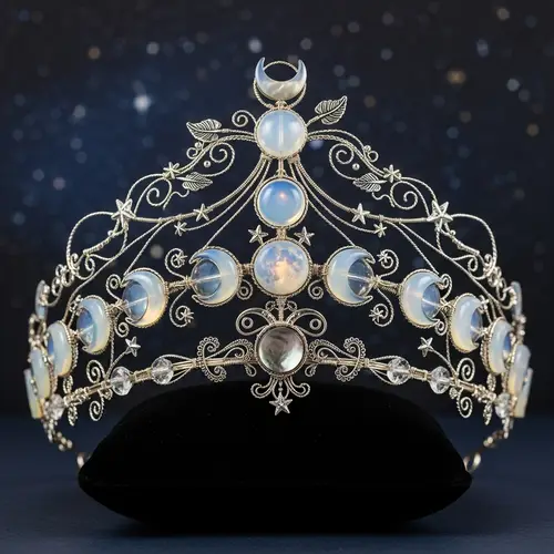Handcrafted Moon Phase Crown Inspired by Goddess Selene