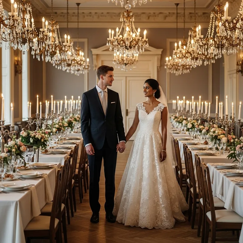 Vintage Glamour Wedding Inspiration with Multicultural Couple