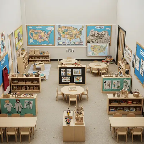 USA Themed Preschool Classroom Design | Fun & Educational Setup