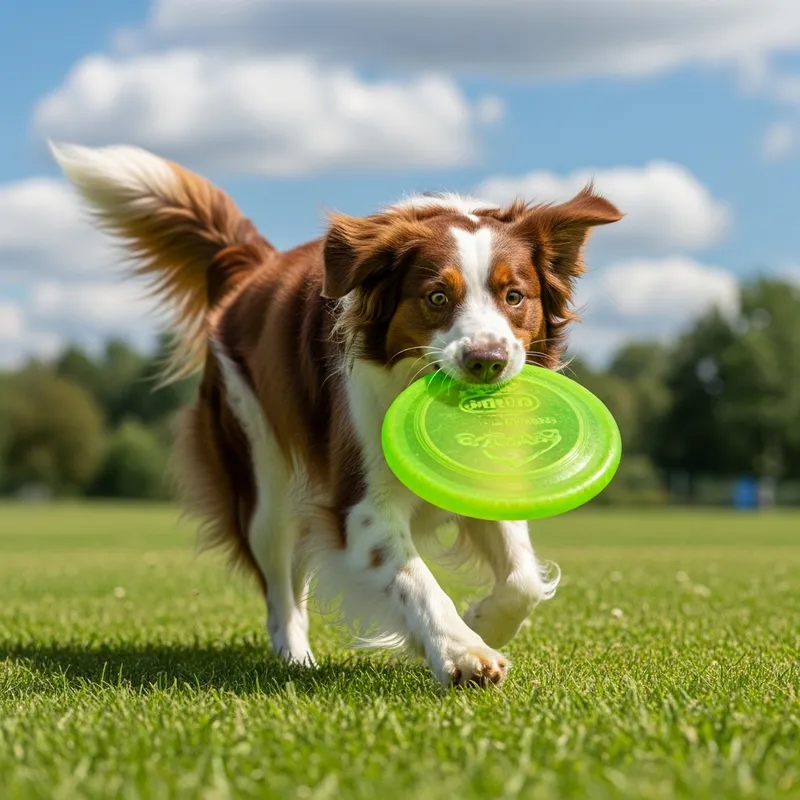 Adorable Dog Playing Fetch in Park