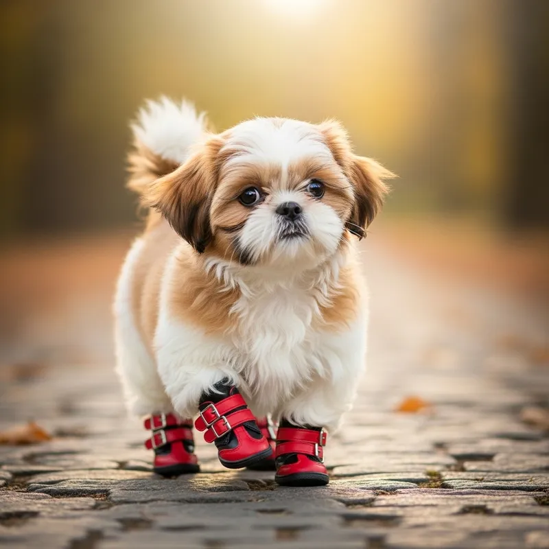 Shih Tzu Puppy in Stylish Boots | Adorable Canine Fashion Shih Tzu Puppy in Stylish Boots | Adorable Canine Fashion