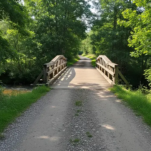 Tranquil Scene: Small Bridge on Rural Road