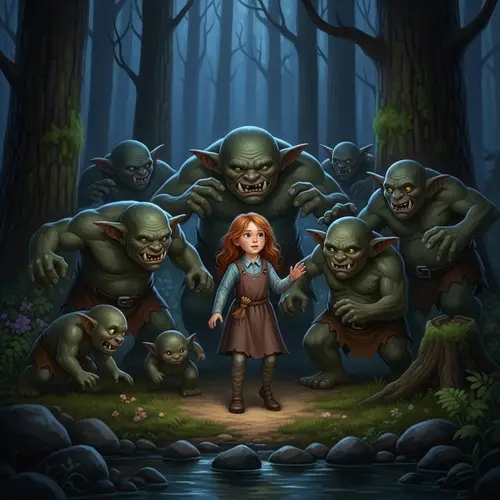 Enchanting Forest Hide and Seek with Trolls and Girl