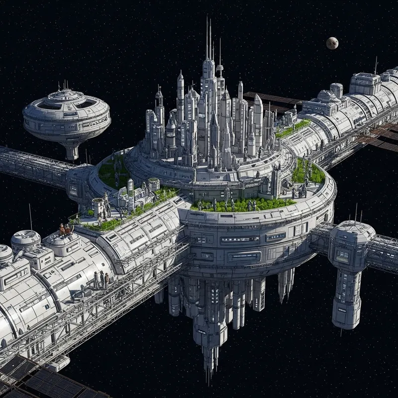 Floating Space Station: The Ultimate Cosmic Habitat