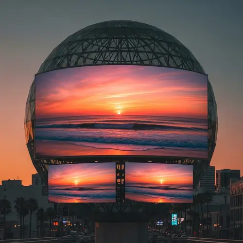 Vibrant Sunset Painting on Beach | Tranquil Nature-Inspired Scene