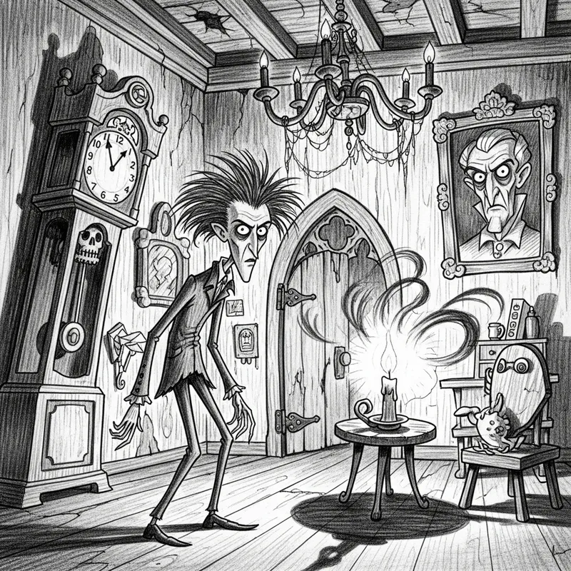 Tim Burton Style: Dark, Quirky, Gothic Illustration Art