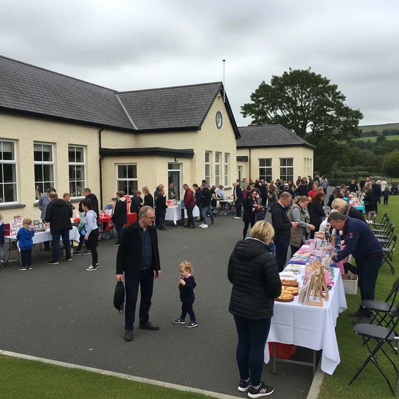 Vee in Clogheen School Fundraiser Event with Diverse Crowd