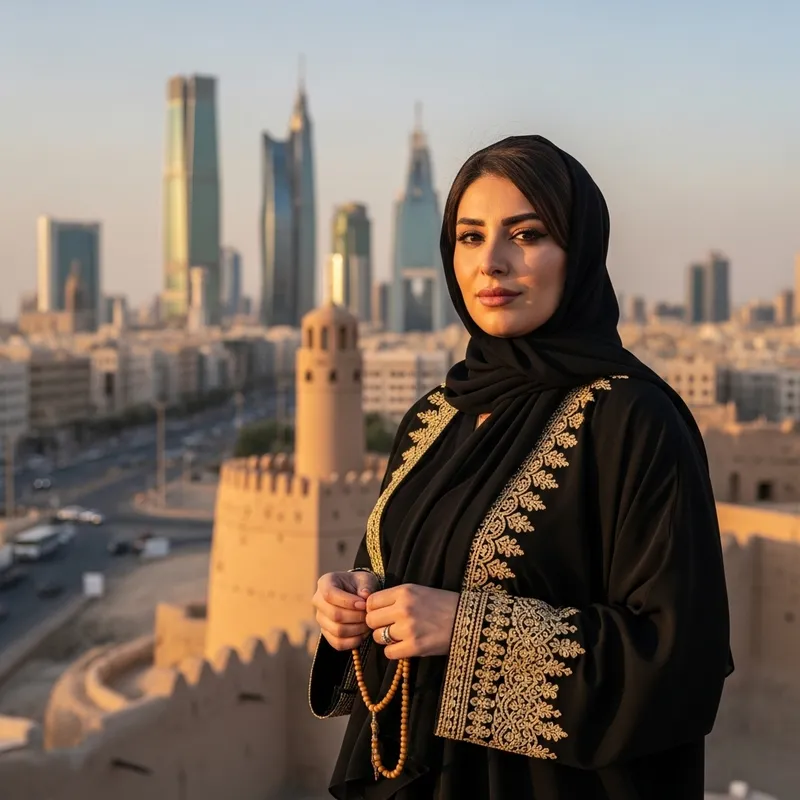Middle Eastern Woman in Riyadh: Culture and Beauty