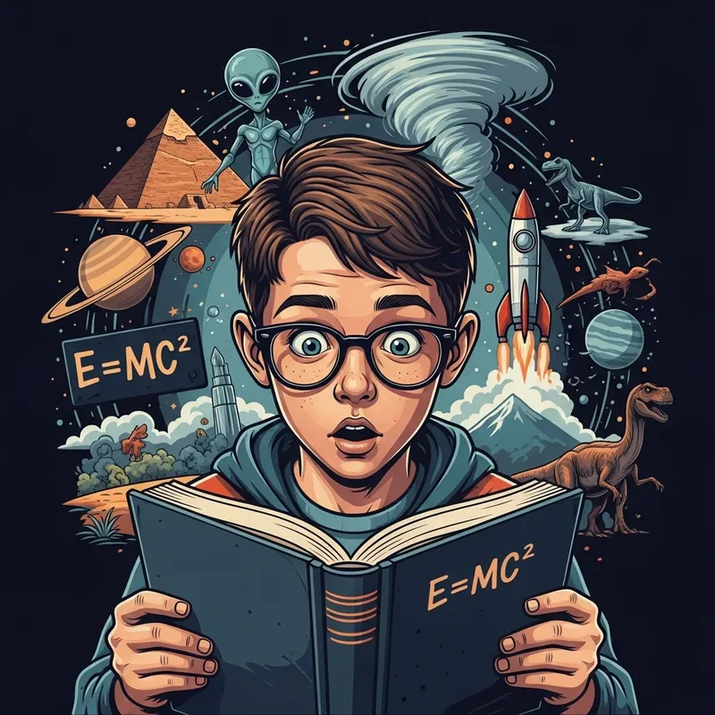 Vivid Science Kid Illustration: Wonders Collage for TikTok Vivid Science Kid Illustration: Wonders Collage for TikTok