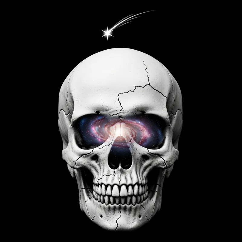 Starry Skull Wish - Eerie Yet Hopeful Image