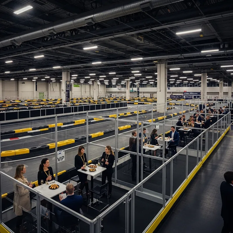 Exclusive VIP Experience at Indoor Electric Go-Kart Track | Champagne & Gourmet Snacks
