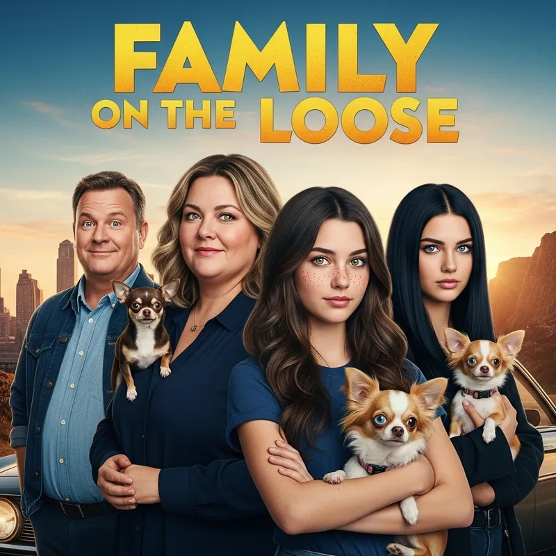 Heartwarming Family Movie Poster with Chihuahuas