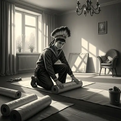 Vintage Russian Builder in Sailor Uniform | Contemporary Renovations