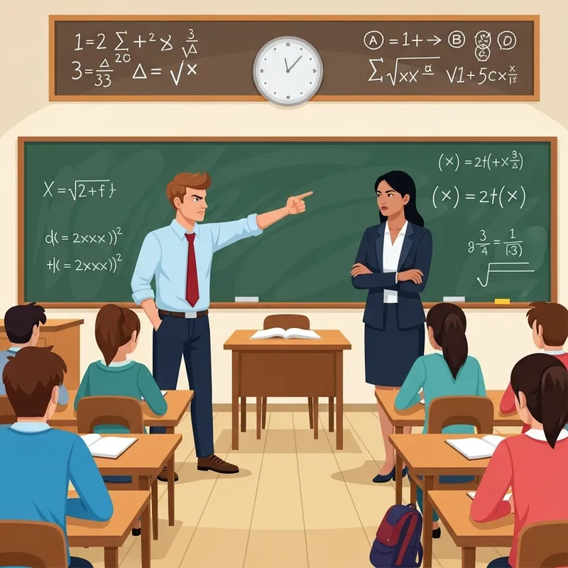 Rebellious Student Taunts Math Teacher in Classroom