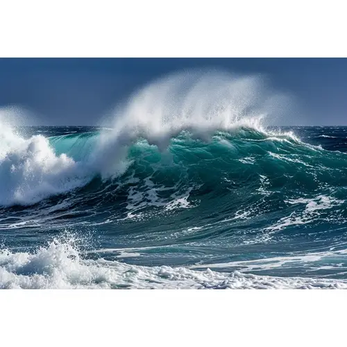 Stormy Sea with Crashing Waves | Bold Vibrant Seascape Art