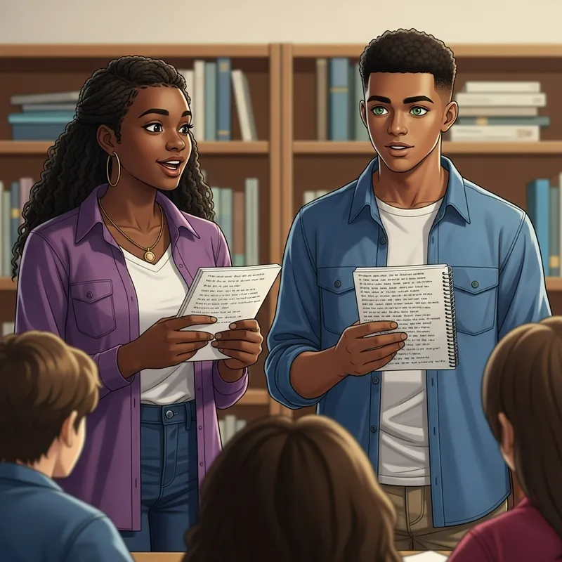 High School Students Captivating Poetry Performance