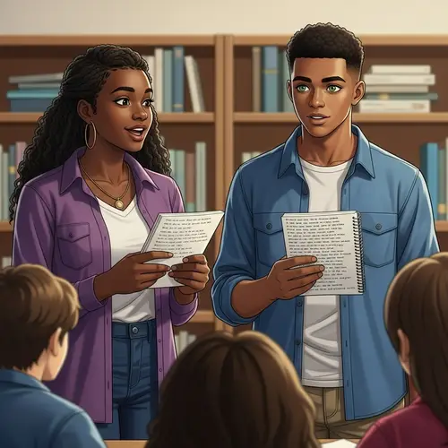 High School Students Captivating Poetry Performance