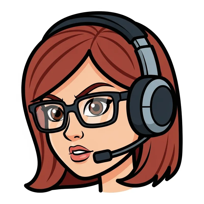 Comical Female Gaming Avatar Icon Design