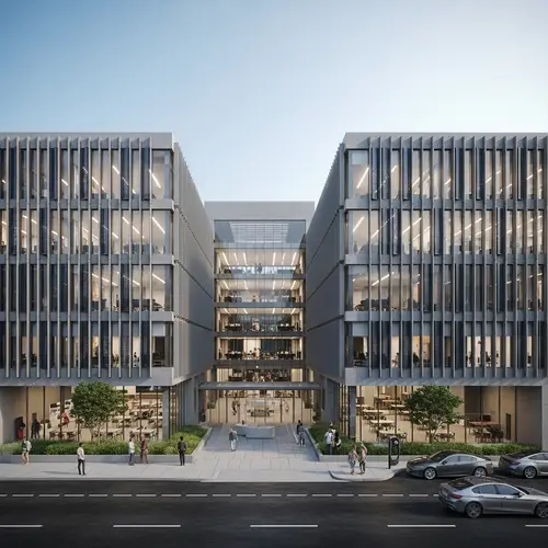 Modern Industrial Office Complex - Flowline Design