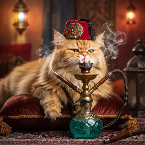 Cat Hookah: Enjoying the Moment