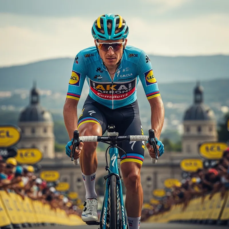 Realism Bicycle Portrait in Tour de France Theme