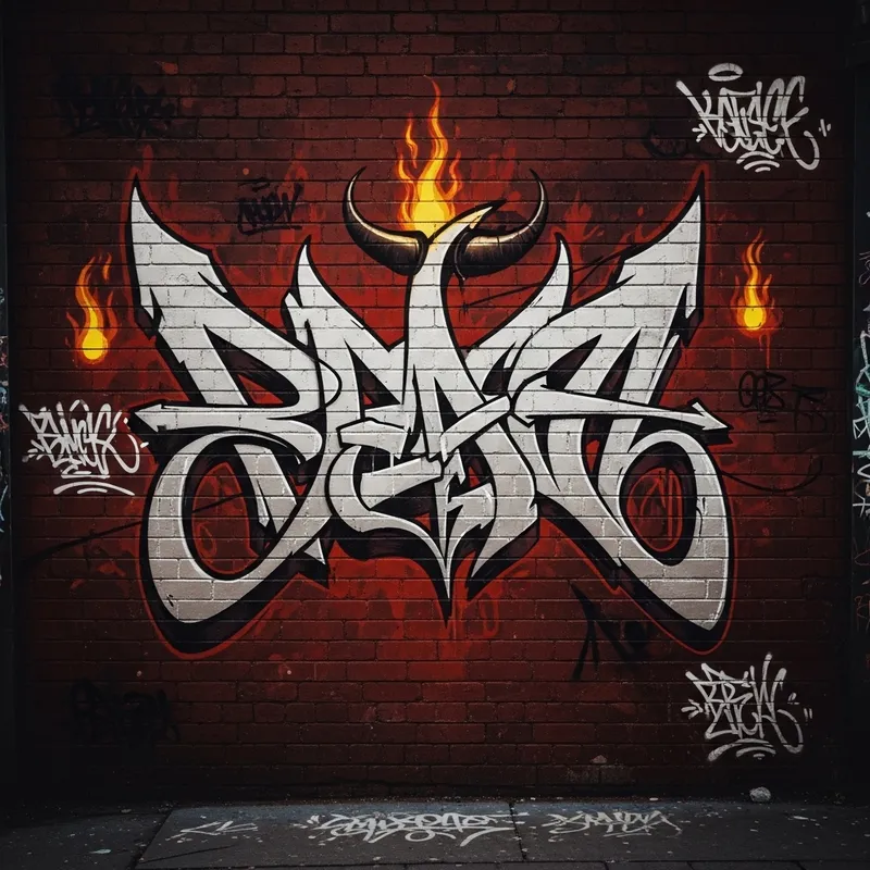 Urban Devil Calligraphy Art