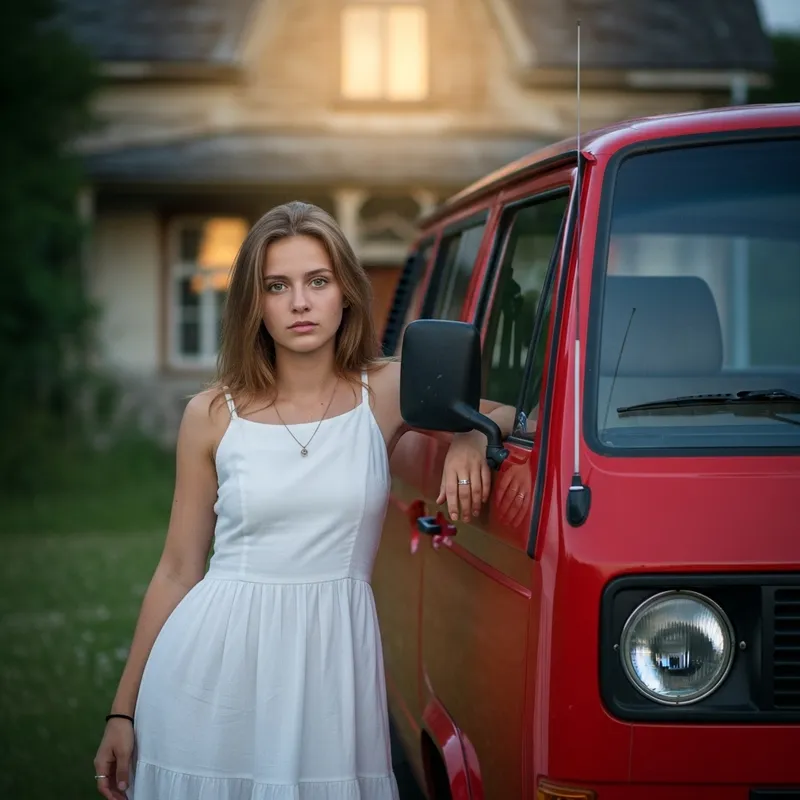 Charming 18-Year-Old in a White Sundress