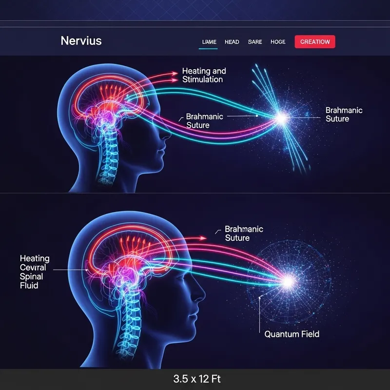 Neon Physiological Awakening in Nervous System Diagram