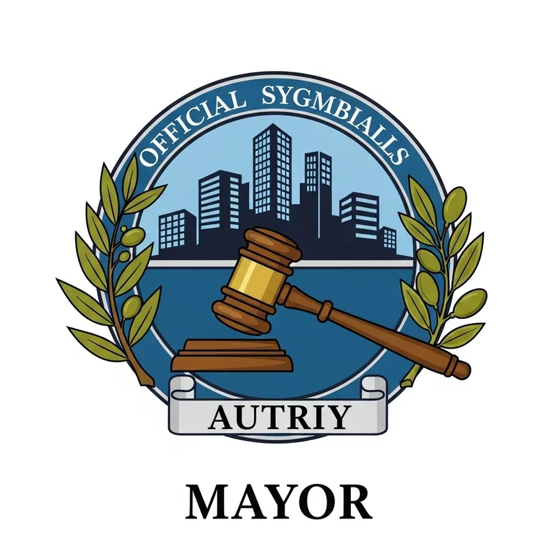 Official Mayor Icon Design - Modern & Classic Emblem Official Mayor Icon Design - Modern & Classic Emblem