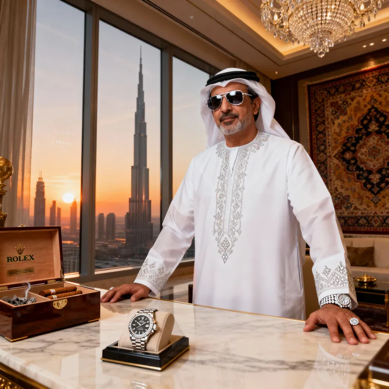 Portrait of a Wealthy Businessman in Dubai