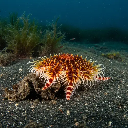 Echinoderms Feeding on Organic Matter in the Sea