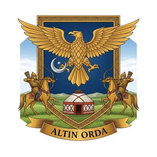 Golden Horde Coat of Arms: Professional, Serious, Clear Design