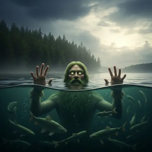 Capturing the Mythical Waterman in the Vodlozero Lake of Karelia, Russia