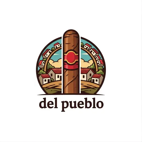 Del Pueblo Cigars - Authentic Handcrafted Cigar Logo Design