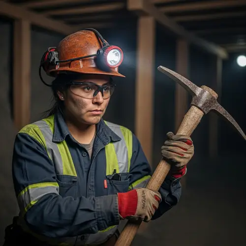 Hispanic Woman Miner Worker | Hard Work & Dedication