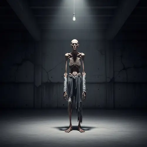 Exaggeratedly Skinny Figure - Sculpture Art