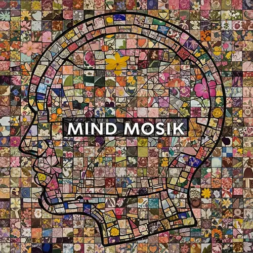 Mind Mosaic: Brilliant Thoughts Intertwined with Blooming Flowers