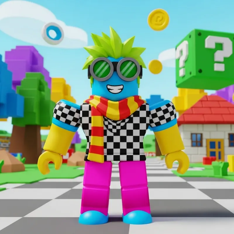 Colorful Roblox Character Inspired by Valenrossojou