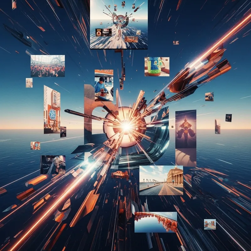 Monumental Surrealist Composition in Vibrant Colors