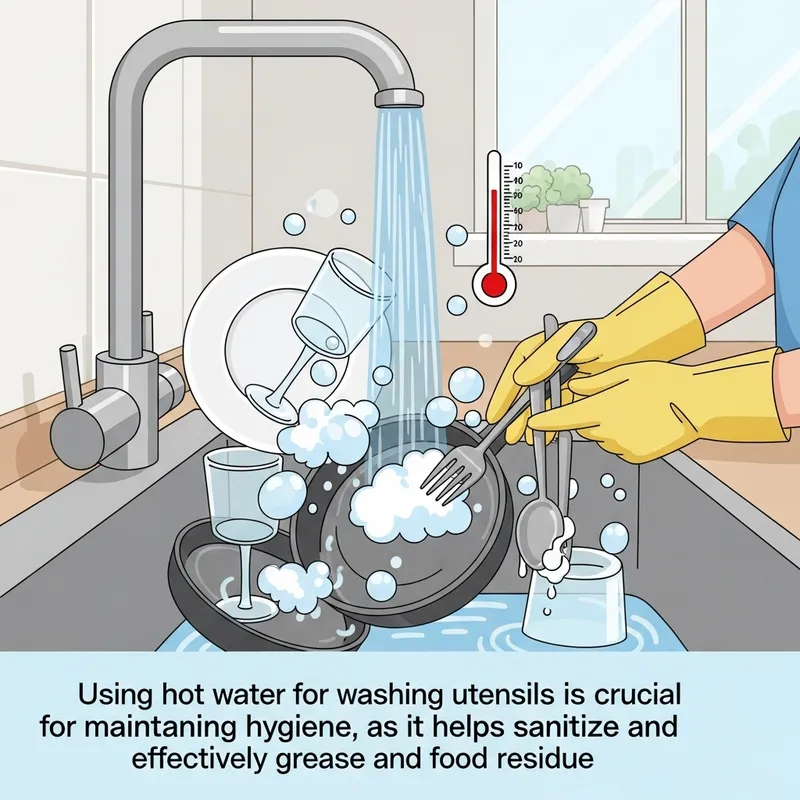 Creating a Video on the Significance of Washing Utensils with Hot Water | Hygiene Tips