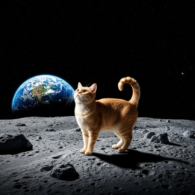 Cat on Moon: Lunar Adventures of a Feline