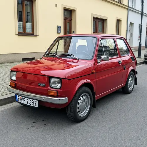 Classic Red Polish Fiat 126 | Vintage Car Photography