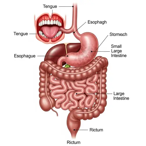 Human Digestive System Anatomy: Detailed Diagram
