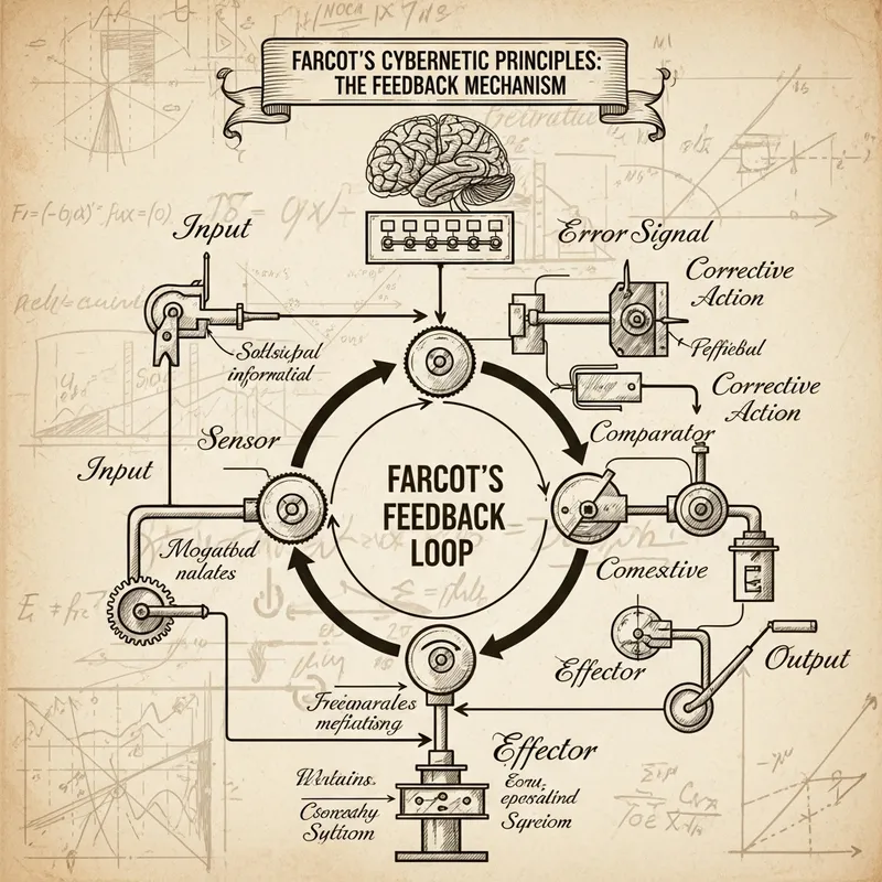 Key Concepts of Cybernetics by Farcot: Feedback Principle